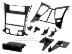 Radio mounting frame | Hyundai | 2 DIN | black and silver