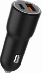 Car charger Gembird USB Type-C + USB Type-A Black