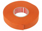 Fabric tape | PET wool | W: 19mm | L: 25m | orange