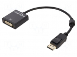 Adapter | DisplayPort plug,DVI-I (24+5) socket | 0.2m | black