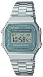CASIO VINTAGE A168WA-3AYES Men's Watch / silver/green