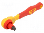 Wrench: rattle | 1/4" | Zyklop VDE | insulated | 144mm | Teeth: 80