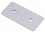 Flat bar | for profiles | W: 45mm | L: 90mm | steel | Colour: silver