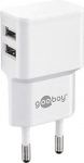 goobay dual USB charger 2.4 A (white)