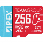 Team Group APEX SD7.1 256 GB SDXC, red/blue memory card, MicroSD Express