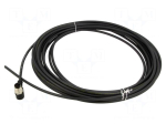 Cable: for sensors | PIN: 5 | M12 male | angled | 10m | plug | 60VDC | 60VAC