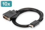 Adapter AV Digitus DisplayPort - DVI-D Black (AK-990900-020-S)