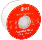 PRZEW&Oacute;D KONCENTRYCZNY RG6 TRI Cu CORAB ( szpula 100m ) klasa A