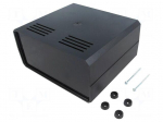 Enclosure: with panel | X: 160mm | Y: 180mm | Z: 85mm | ABS | black