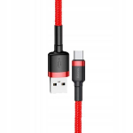 Cable Baseus  Baseus Cafule CATKLF-A09 (USB 2.0 - USB type C ; 0 50m; red color)
