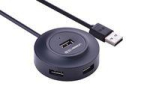 Converter Ugreen  UGREEN CR106 Hub Adapter 4in1  4xUSB  1m (black)