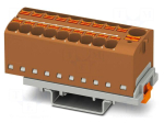 Splice terminal: rail | 32A | 800V | push-in | PA | 0.2&divide;6mm2 | W: 28.6mm
