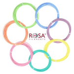 Kvēldiegu PLA komplekts 7 pasteļkrāsu 30g katra (10m) 1,75mm 3D pildspalvām ROSA3D