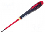 Screwdriver | insulated | slot | 2,5x0,4mm | Blade length: 75mm | 1kVAC