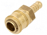 Quick connection coupling EURO | with bushing | Mat: brass