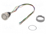 Switch: capacitive | Pos: 2 | SPST | 0.1A/42VAC | 0.1A/60VDC | IP67 | RGB