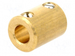 Adapter | brass | &Oslash;shaft: 6mm | copper | Shaft: smooth | Hole diam: 6mm