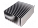 Heatsink: extruded | grilled | natural | L: 200mm | W: 160mm | H: 82mm