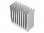 Heatsink: extruded | grilled | natural | L: 37.5mm | W: 80mm | H: 80mm
