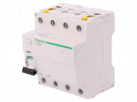 RCD breaker | Inom: 25A | Ires: 30mA | Poles: 4 | 400V | Mounting: DIN