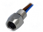 Connector: M8 | female | PIN: 4 | straight | with lead | socket | 0.5m