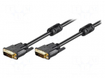 Cable | DVI-D (24+1) plug,both sides | 2m | black