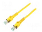 Patch cord | S/FTP | 6a | stranded | Cu | PUR | yellow | 2m | halogen free