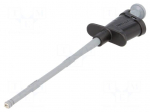 Clip-on probe | pincers type | 6A | black | Grip capac: max.4.5mm