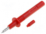 Test probe | 36A | red | Tip diameter: 4mm | Socket size: 4mm
