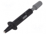 Test probe | 1A | black | Tip diameter: 2mm | Socket size: 4mm