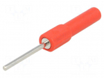 Test probe | 19A | red | Overall len: 58.5mm | Socket size: 4mm | &Oslash;: 2mm