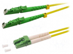 Fiber patch cord | OS2 | E2000/APC,LC/APC | 3m | LSZH | yellow