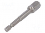Adapter | 3/8" | 65mm | Application: twelve point socket,hex socket