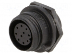 Connector: circular | socket | female | PIN: 10 | w/o contacts | IP68