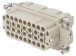 Connector: HDC | contact insert | female | DEE | PIN: 32 | 32+PE | crimped