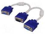 Cable | D-Sub 15pin HD plug,D-Sub 15pin HD socket x2 | white
