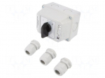 Switch: cam switch | Stabl.pos: 3 | 16A | L-0-P | Poles: 3 | Pos: 3 | IP65