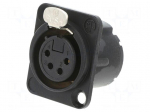 Connector: XLR | socket | female | PIN: 4 | straight | with push button