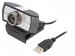 Webcam | black,silver | USB | Full HD 1080p,PnP | 1.6m | clip | 120&deg;
