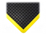 Anti fatigue mat | Width: 0.6m | L: 0.9m | rubber | black | Bubblemat