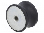 Vibration damper | M10 | &Oslash;: 50mm | rubber | L: 30mm | H: 10mm | 2085N | DVC.3