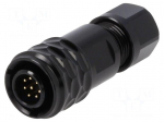 Connector: circular | plug | male | PIN: 8 | IP67 | SA8 | 4&divide;5mm | 3A | 30V