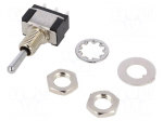 Switch: toggle | Pos: 3 | SPDT | ON-OFF-ON | 6A/125VAC | 6A/6VDC | MTA