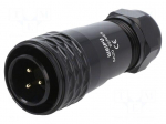 Connector: circular | plug | male | PIN: 3 | IP67 | SA20 | 8&divide;12mm | 25A | 500V