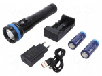 Torch: LED | IPX8 | 30lm,700lm,1400lm,2500lm | L: 236.6mm | &Oslash;: 54mm
