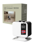 Mill | Heater | CUS1800MECWA | Fan heater | 1800 W | Number of power levels 2 | Suitable for rooms up to 10-30 m&sup2; | White