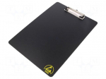 Clipboard | ESD | A4 | Application: for storing documents | black