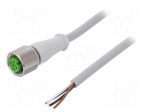 Cable: for sensors/automation | M12 | PIN: 4 | straight | 5m | plug | 7014