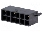 Connector: wire-board | socket | male | PIN: 12 | Mega-Fit | straight