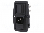 Connector: AC supply | socket | male | 10A | 250VAC | C14 (E) | IEC 60320